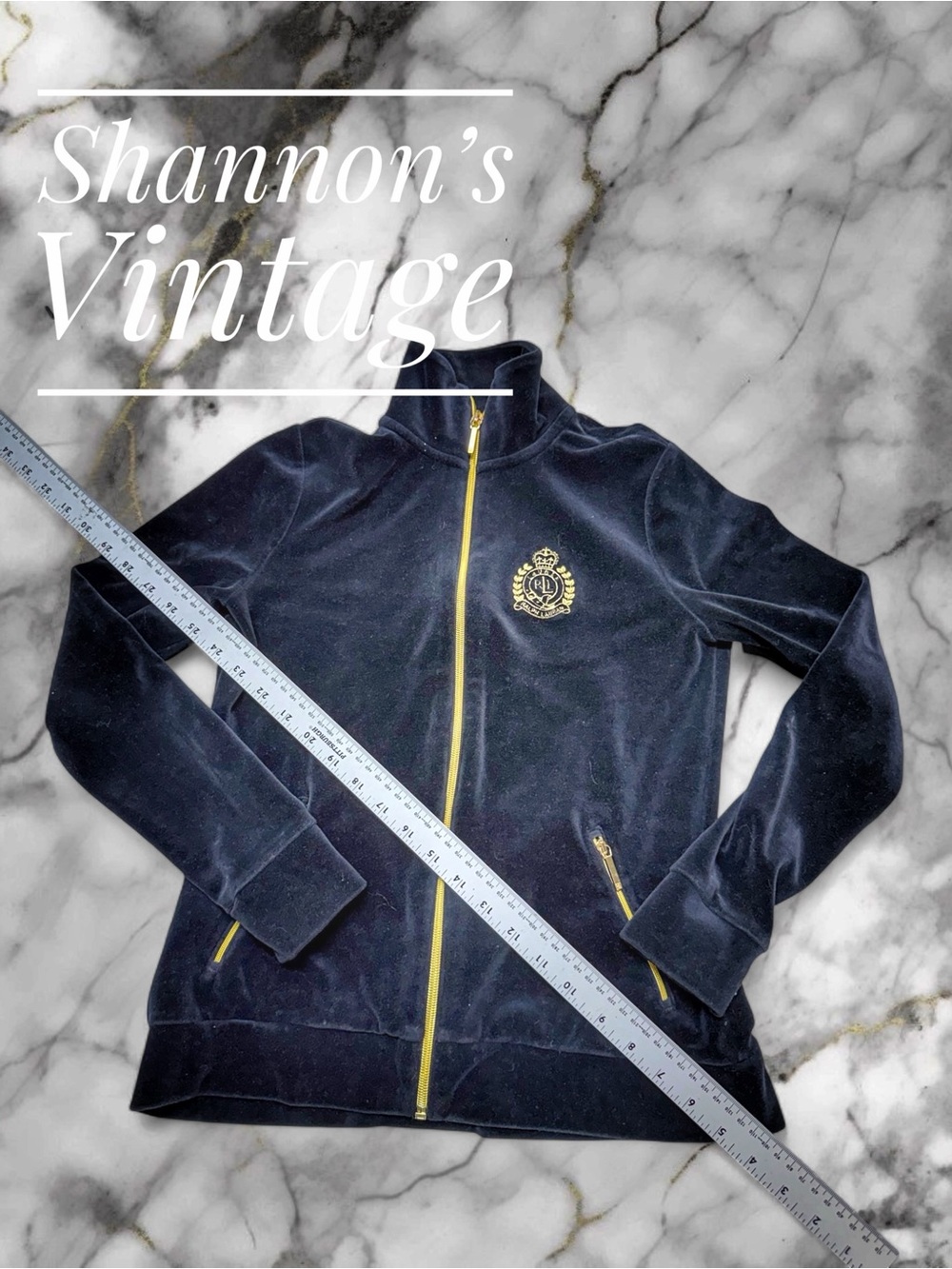 Lauren Ralph Lauren VNTG 90s Women’s sz PXS Velour Track Jacket A5